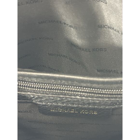 Michael Kors Rhea Zip Studded Black Pebbled Leather Backpack Gold Hardware - Picture 10 of 10